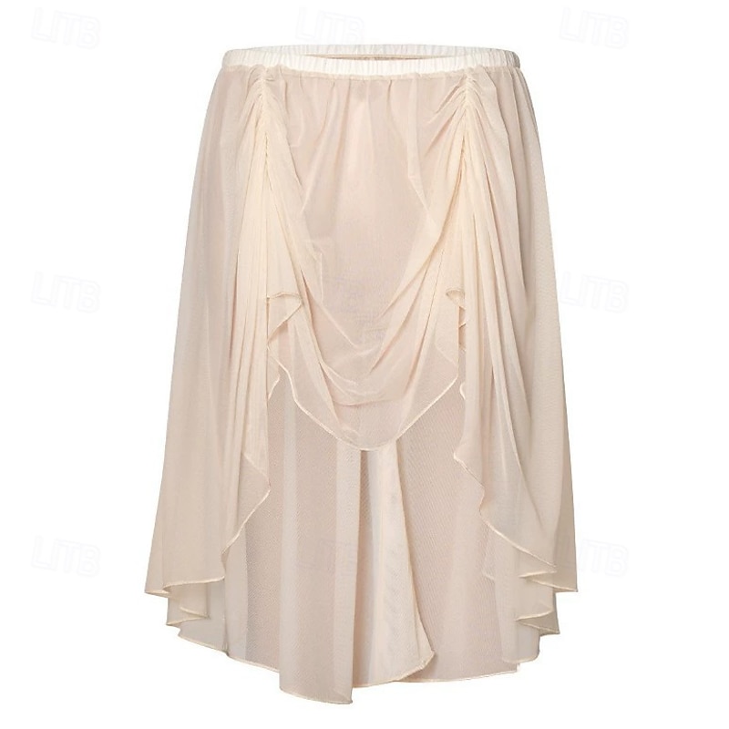 Ballet Skirts Pure Color Splicing Tulle Women's Performance Training High Tulle4