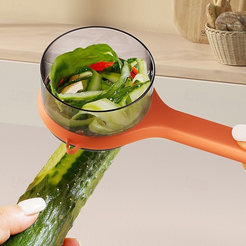 Peeling Knife with Storage Box, Multifunctional Stainless Steel Fruit and Vegetable Peeler, Convenient Storage for Apple, Potato and Other Fruit Peeling, Kitchen Essential Tool3