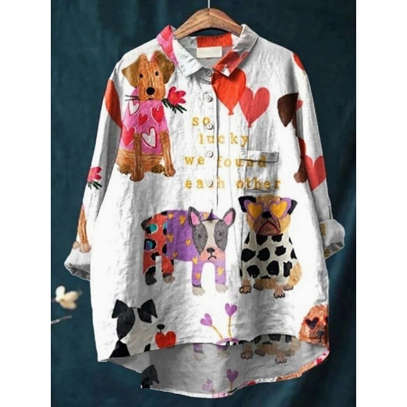 Women's Shirt Floral Tropical Stylish Casual Long Sleeve Shirt Collar Regular Tops Daily Buttons Print White Red Royal Blue Blue Summer Spring4