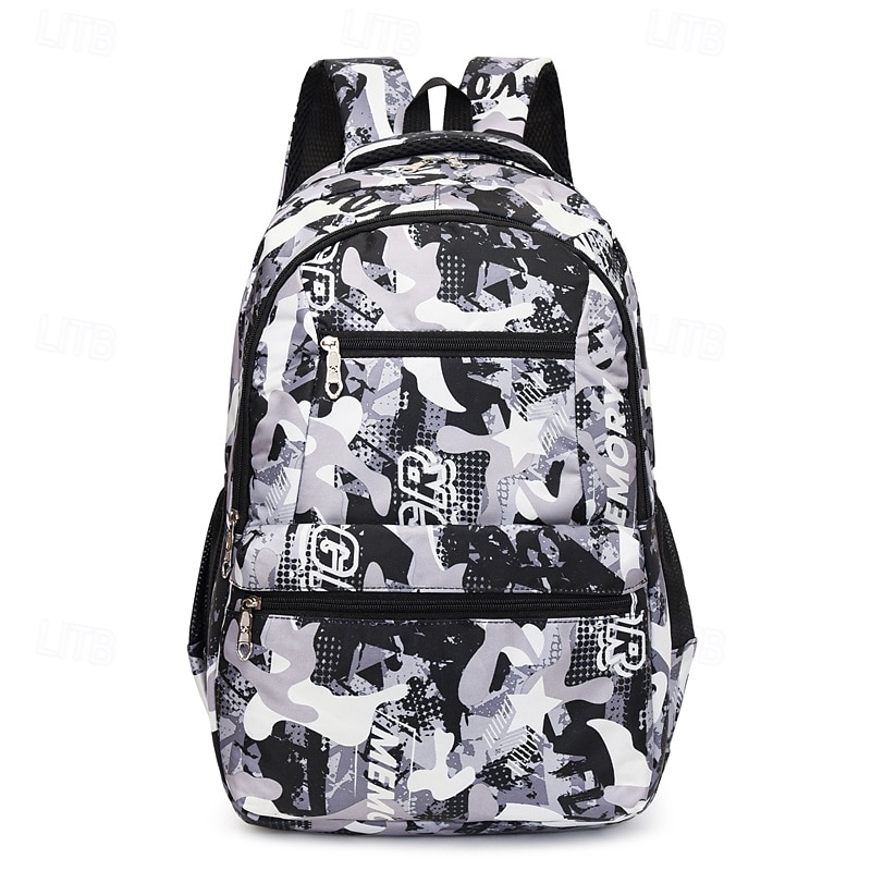 Boys' Blue Camouflage Backpack – Lightweight School Bag for Middle & High School Students, Back to School Ready2