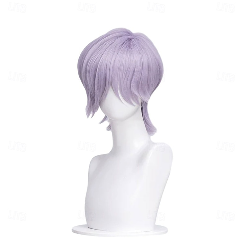 Movie Anime Korean Idol Inspired Cosplay Pop Star Wig Short Light Purple Hair3