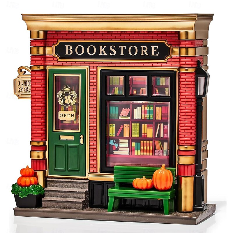 Micro Night Light Bookstore Mini Bookstore Plug-in Fragrance Diffuser & Projector 3D Mini Warm LED Lamp with Book-Themed Projection for Book Lovers Gifts4