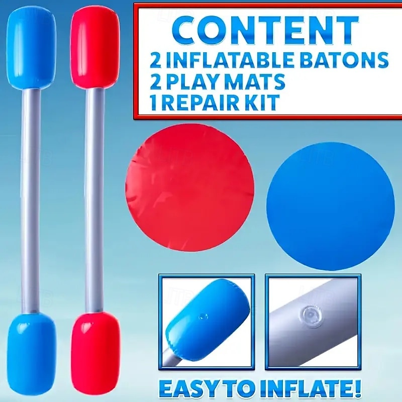 1 Set of Inflatable Sticks With Cushions Suitable for Lawn Games Interactive Outdoor Party Games Fun and Safe Perfect Family Gift for Parent-child Interactive Game Props.3