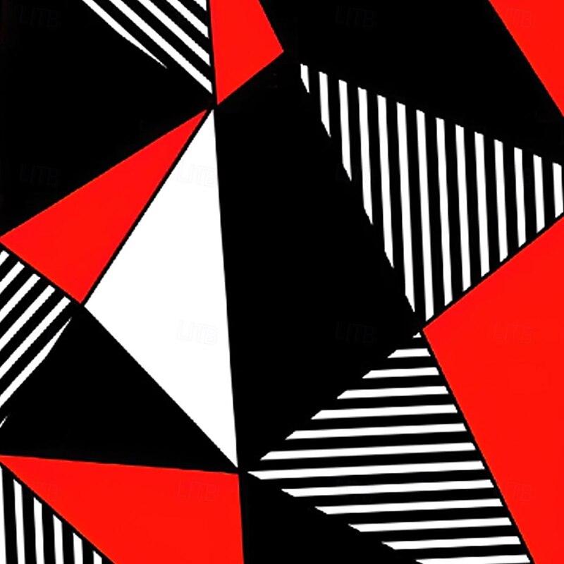 Men's Trousers Dress Pants Geometric Color Block Full Length Holiday Streetwear Dads Day Gifts Casual Loose Fit Red Navy Blue Micro-elastic2