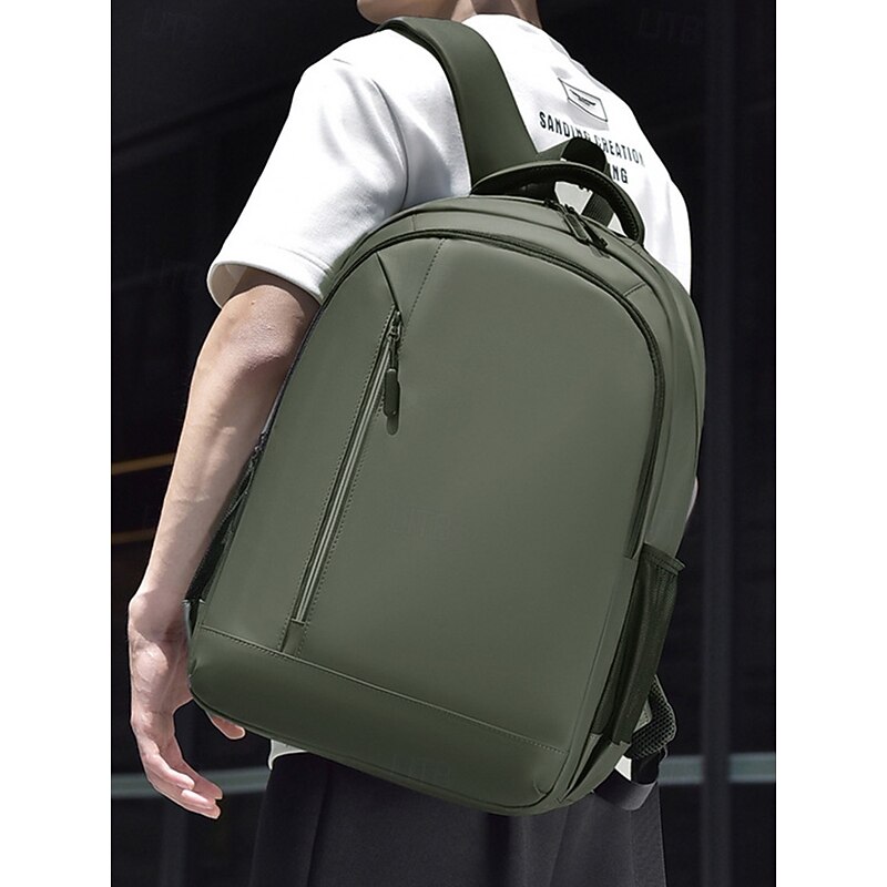 Men's Water-Repellent Laptop Backpack – Sleek Business Travel Bag with Luggage Strap,  Multi-Pocket Design for Work, School or Daily Commute