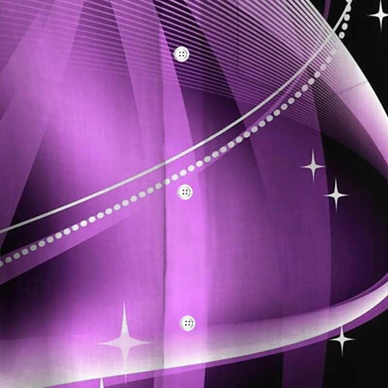 Men's Geometric Gradient Waves Shirt Summer Shirt Button Up Shirt Short Sleeve Fashion Casual Outdoor Vacation Dailywear Summer Spring Turndown 3D Print Collared Shirts Front One Pocket Purple3