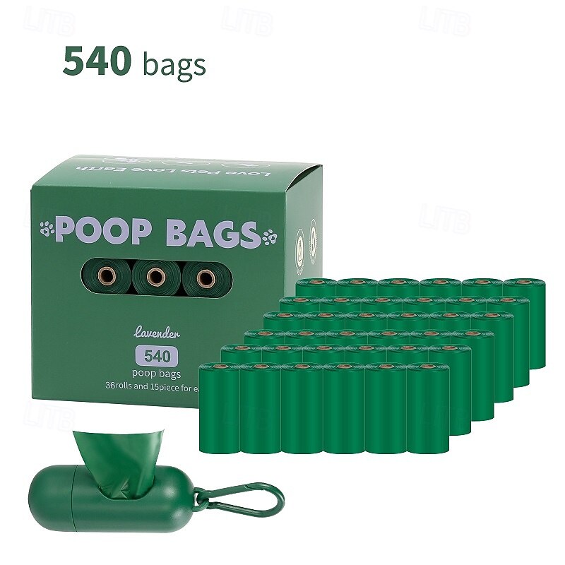 New Environmentally Friendly Recyclable Dog Poop Bag Portable Storage Bag With Hands-Free Clip Pet Waste Bag 36 Rolls2
