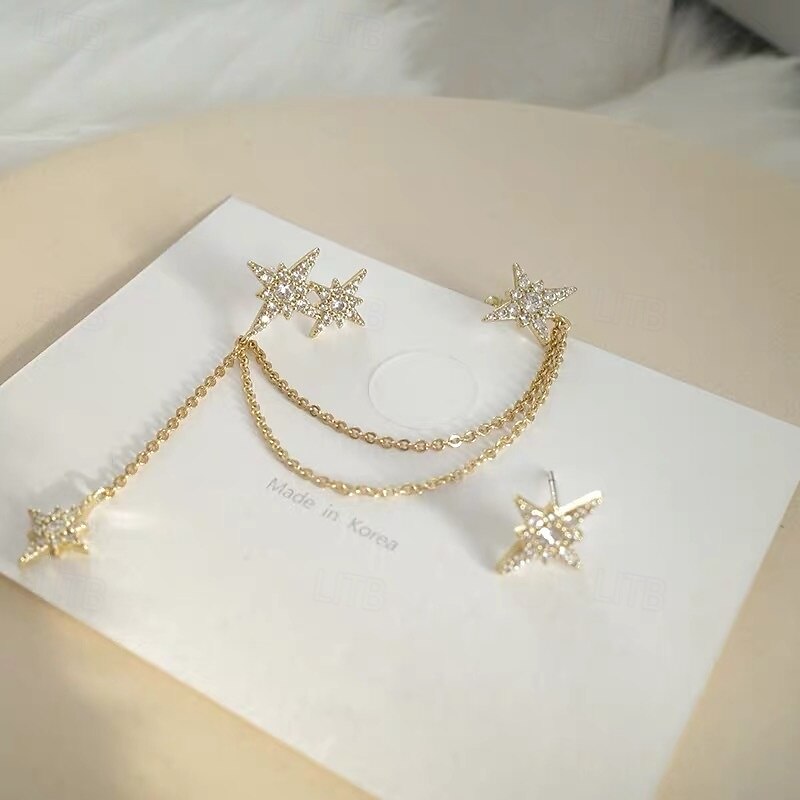 Women's Stud Earrings Tropical Star Joy Tropical Earrings Jewelry Gold For Valentine's Day3