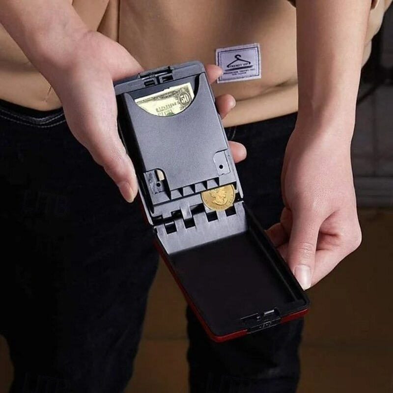 Secure RFID Cash and Cards Wallet Aluminum Alloy Card Holder with RFID Protection Multi Functional Slim Wallet for Credit Cards Banknotes and IDs Safe Storage3