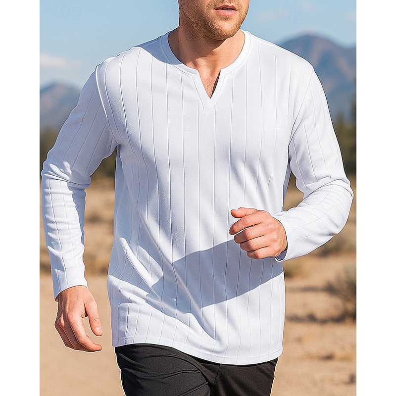 Men's Track Top Long Sleeve Shirts Long Sleeve Top Athleisure Solid Colored Quick Dry Moisture Wicking Breathable Basketball Football Running Sportswear Activewear Dark Grey Black White