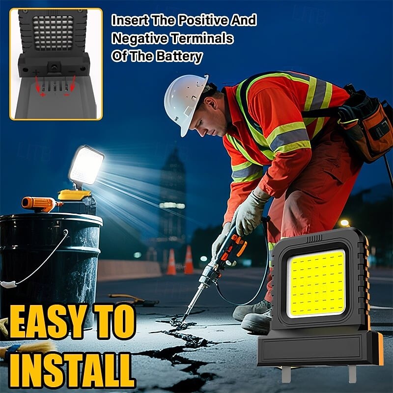 Battery Work Lights,High brightness Floodlight, Portable Flood Light, for Power Tool Batteries4