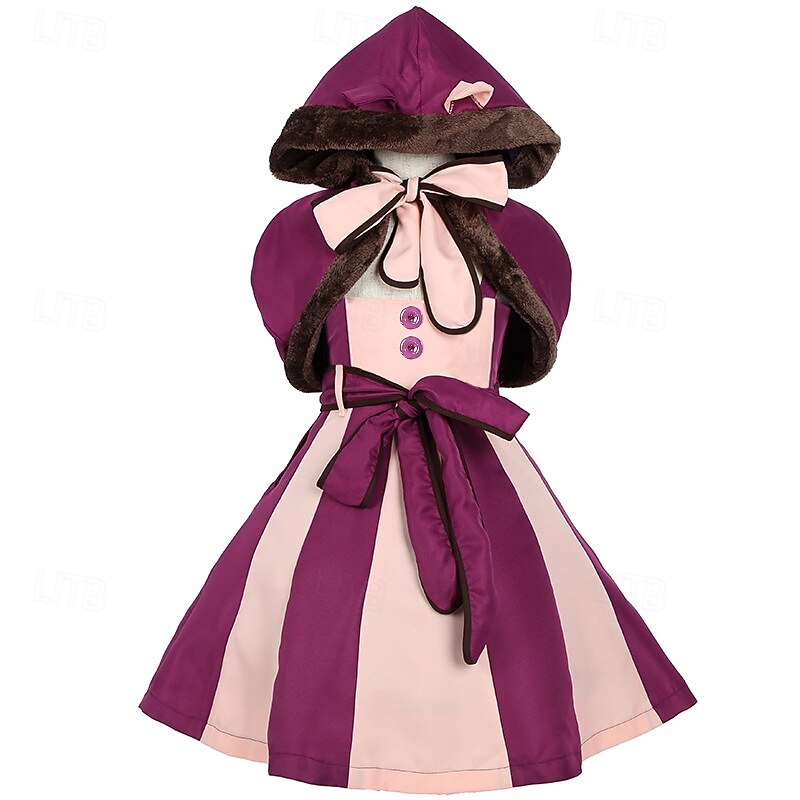 Alice in Wonderland Fairy Tale Cheshire Cat Dress Costume Storybook Characters Cute Movie Cosplay for Girls' Kid's Halloween Carnival World Book Day Performance Educational Dress Up School Event2