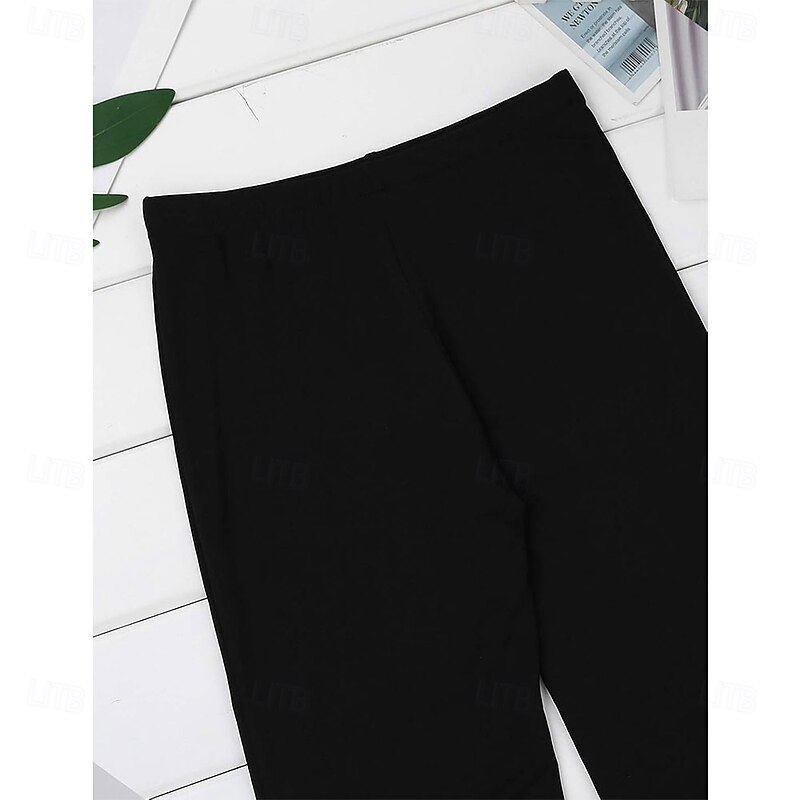 Boys Girls Basic Latin Jazz Dance Pants Stretchy Boot Cut Trousers Modern Ballroom Dancewear2