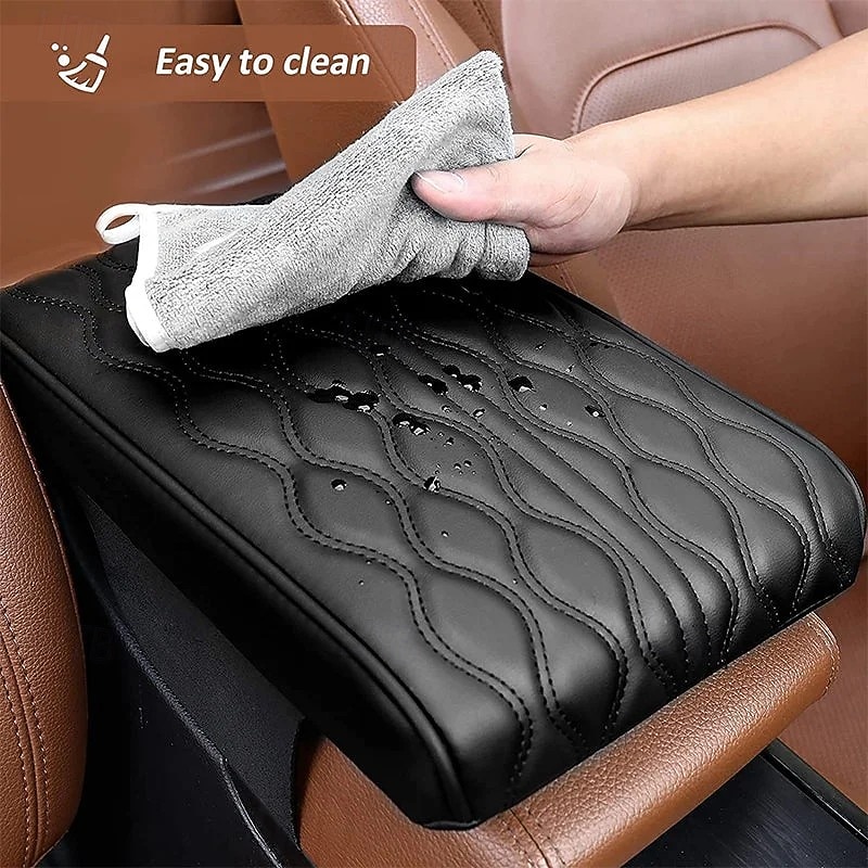 Vehicle Memory Foam Armrest Box, Car Center Console Cushion with Storage Pocket, Phone Holder, Tissue Box, Elbow Support Pad for Driving Comfort2