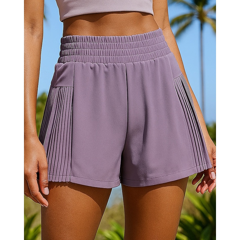 Women's Running Trackpants Workout Shorts High Waist Bottoms Athleisure Gym Workout Quick Dry Moisture Wicking Breathable Gym Workout Outdoor Running Loose Fit Sportswear Activewear Solid Colored4