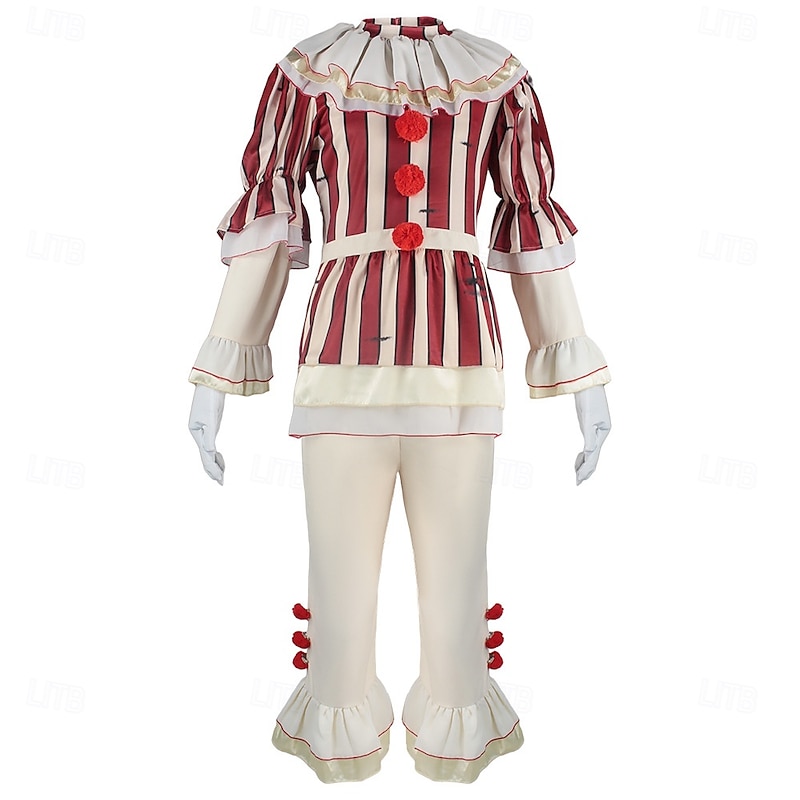 Clown Pennywise Halloween Costume It Horror Scary Costume Adults' Men's Women's Halloween Carnival Performance Party Easy Halloween Costumes Dress Up
