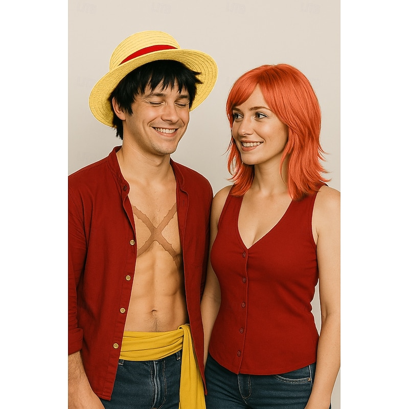 One Piece Monkey D. Luffy Wigs High Quality Anime One Piece Monkey D. Luffy Short Black Cosplay Wig Heat Resistant Synthetic Hair Wigs