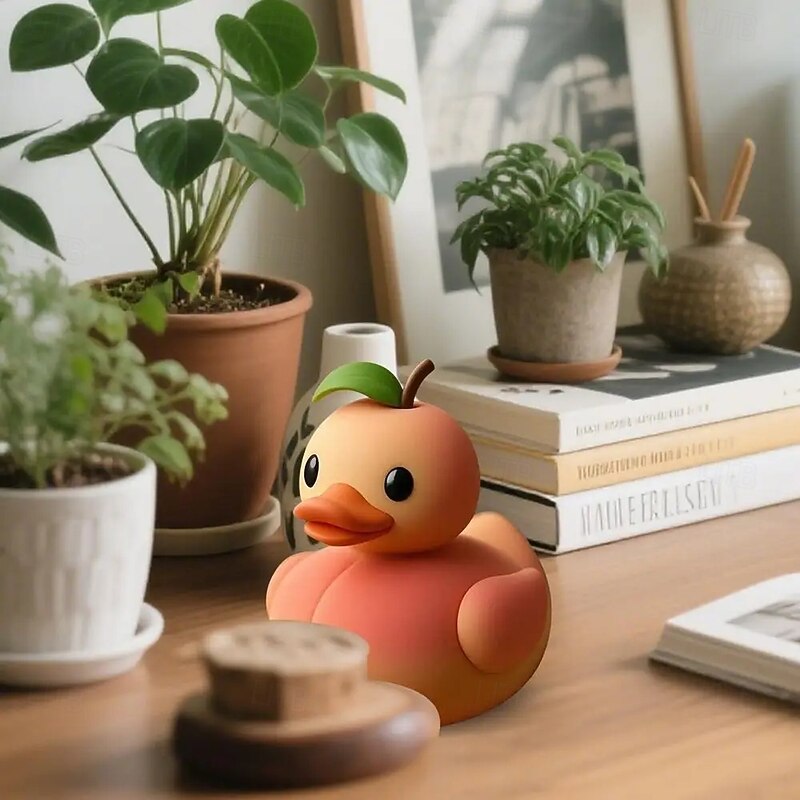 Fruit Duck Resin Figurine Ornament Colorful Cute Shelf Decoration Creative Animal Craft for Car Dashboard Office Desk Home Decor Novelty Gifts4