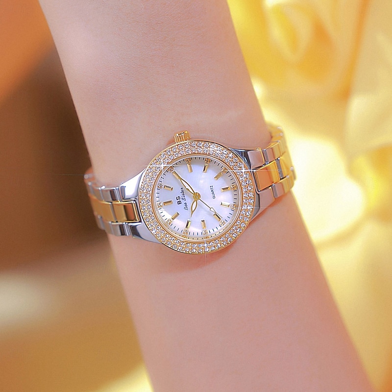 Women Quartz Watch Wristwatch Shock Resistant Waterproof Alloy Watch
