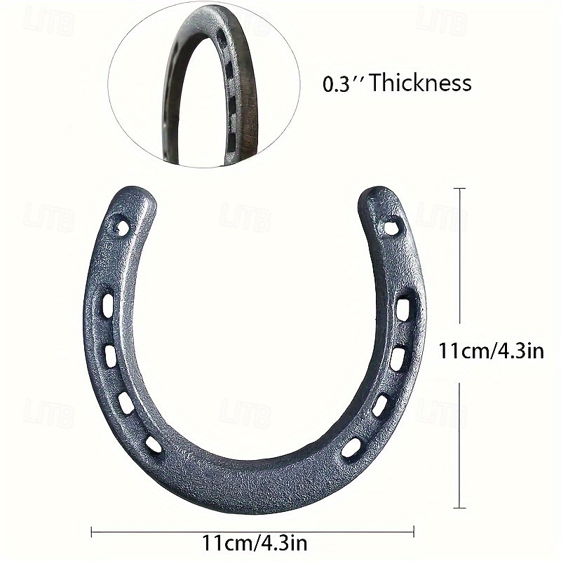 Premium Cast Iron Horseshoe for Horse Hoof Care - Durable Lightweight & Easy to Install2
