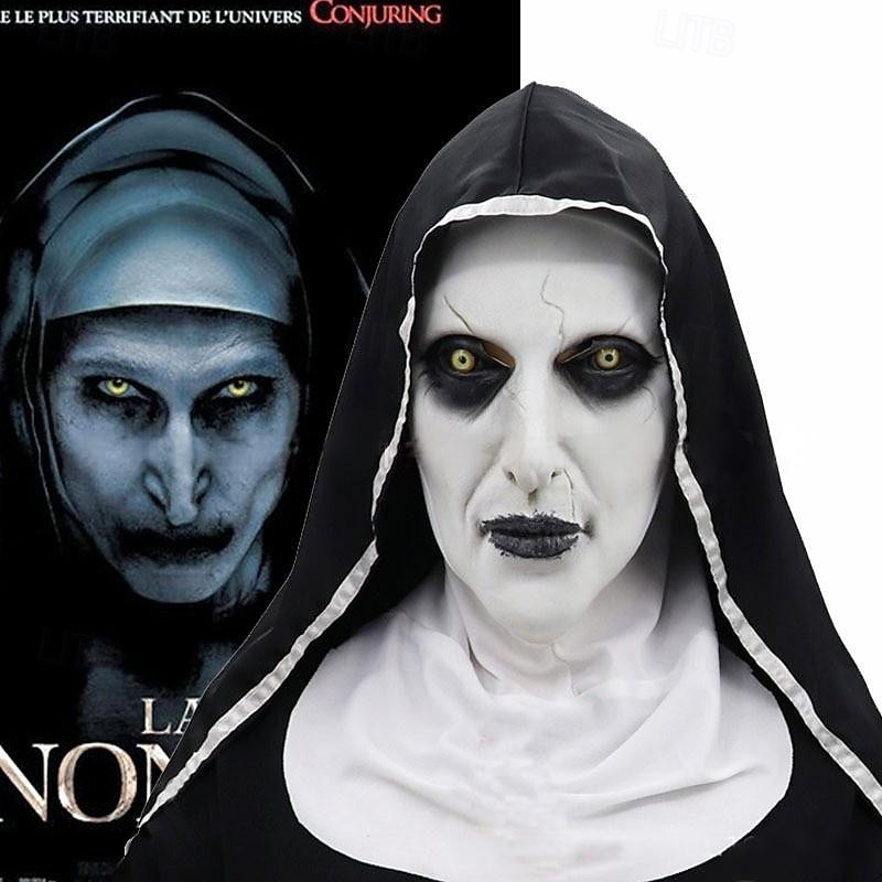 Ghost Halloween Mask Realistic Mask The Nun Horror Scary Full Face Adults' Men's Women's Unisex Halloween Carnival Performance Party Easy Halloween Costumes Dress Up