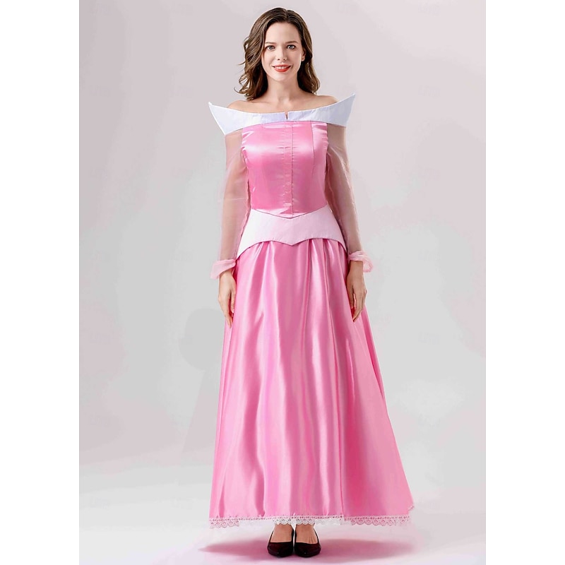 Sleeping Beauty Fairy Tale Princess Cinderella Dress Cosplay Costume Prom Dress Storybook Characters Cosplay Movie Cosplay for Women's Adults' Halloween Carnival World Book Day Performance School3