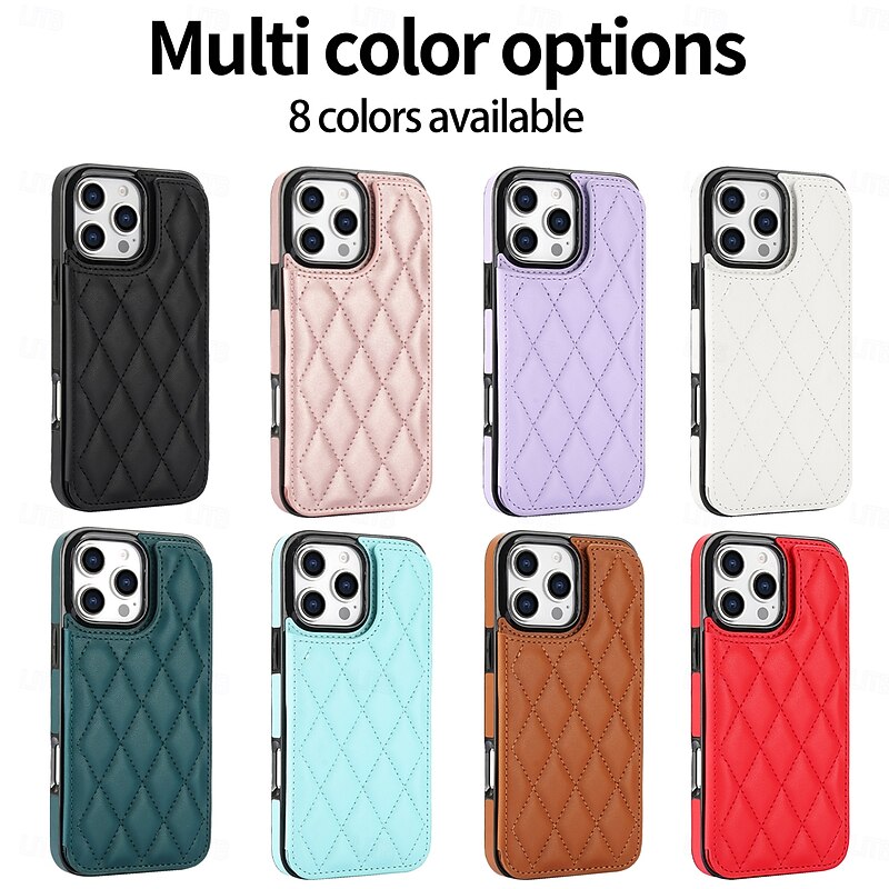 Phone Case For iPhone 17 Pro Max 17 Air 16 15 14 Pro Max Plus 16e 13 Mini Wallet Case Kickstand Card Slot Shockproof Retro TPU PU Leather