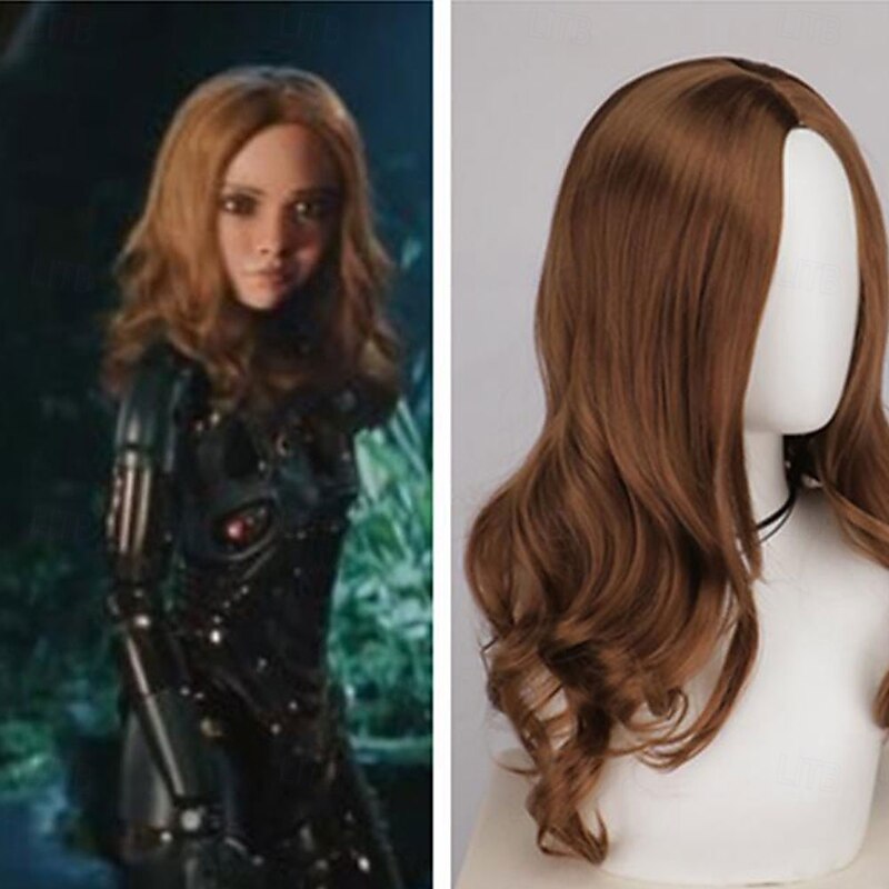 M3gan Deep Brown Megan Wig Evil Killer Long Loose Natural Wavy Maegan Cosplay Wigs for Women Middle Parted - Main Image