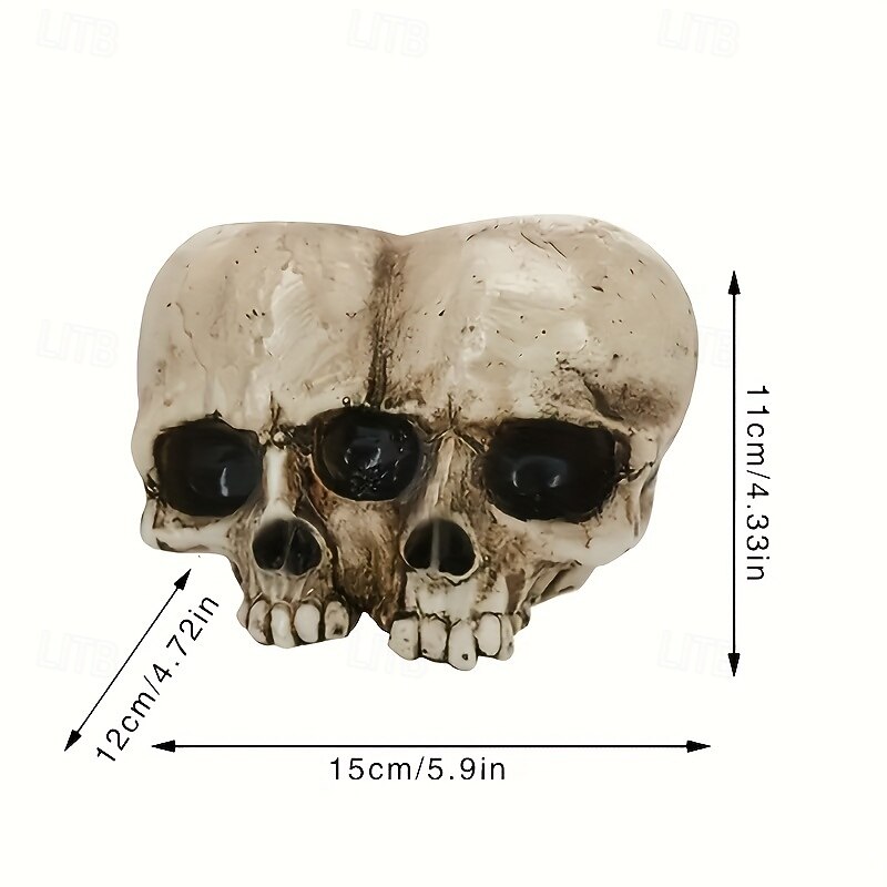 1pc Super Cool Skull Flower Pot Decoration for Halloween and Day of the Dead - Indoor and Outdoor Table and Ornament Decoration with Horror Atmosphere3