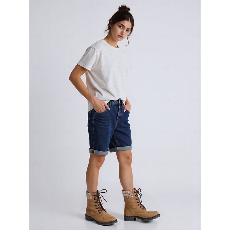 Women's Retro Lace-Up Ankle Boots – Vintage Casual Combat Boots with Woven Trim for Fall Farm Trips, Outdoor Adventures and Street Style2