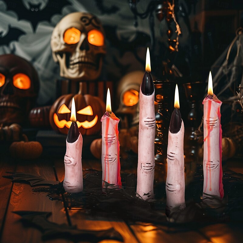 Halloween Spooky Finger Candles Ideal for Halloween Decorations & Themed Parties