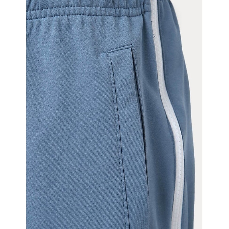 Men's Tear Away Pants Straight Leg Sweatpants Open Bottom Sweatpants Zipper Elastic Waist Split Solid Color Comfort Breathable Full Length Casual Daily Holiday Vacation Sports Black Blue Micro-elastic3