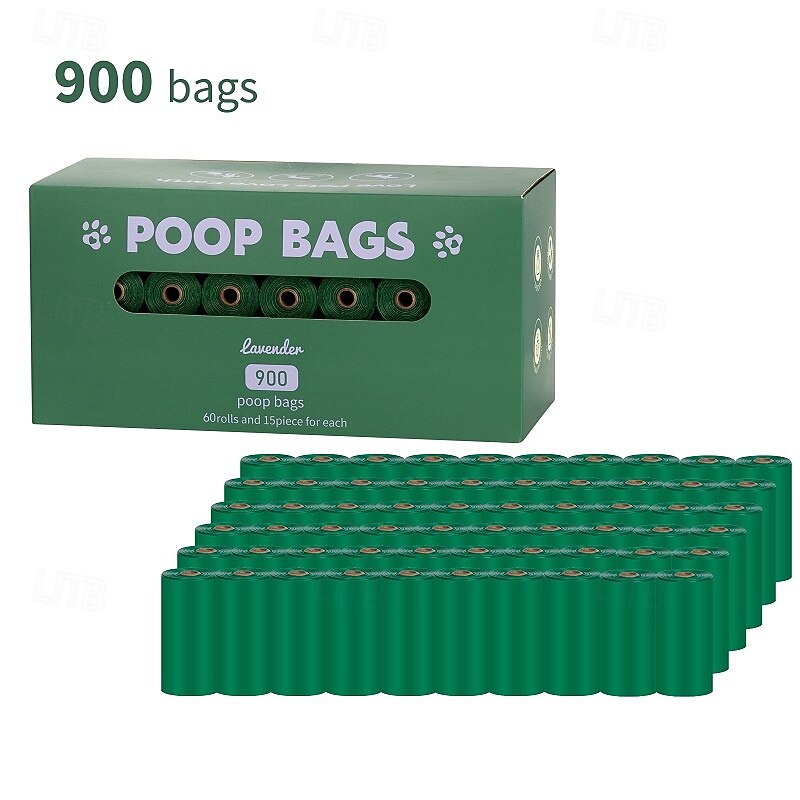 New Environmentally Friendly Recyclable Dog Poop Bag Portable Storage Bag With Hands-Free Clip Pet Waste Bag 60 Rolls2