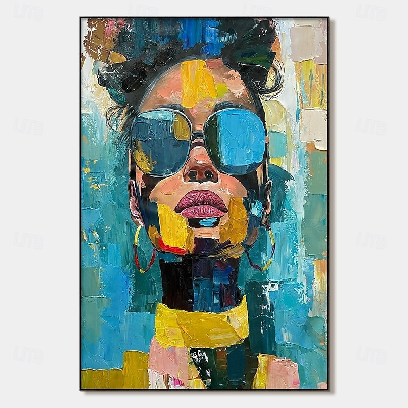 Hand Painted Wall Art Portrait Woman Oil Painting On Canvas Custom Vintage Female Painting Living Room Wall Decor Modern Wall Art portrait oil painting Home Decoration Decor ready to hang or canvas2