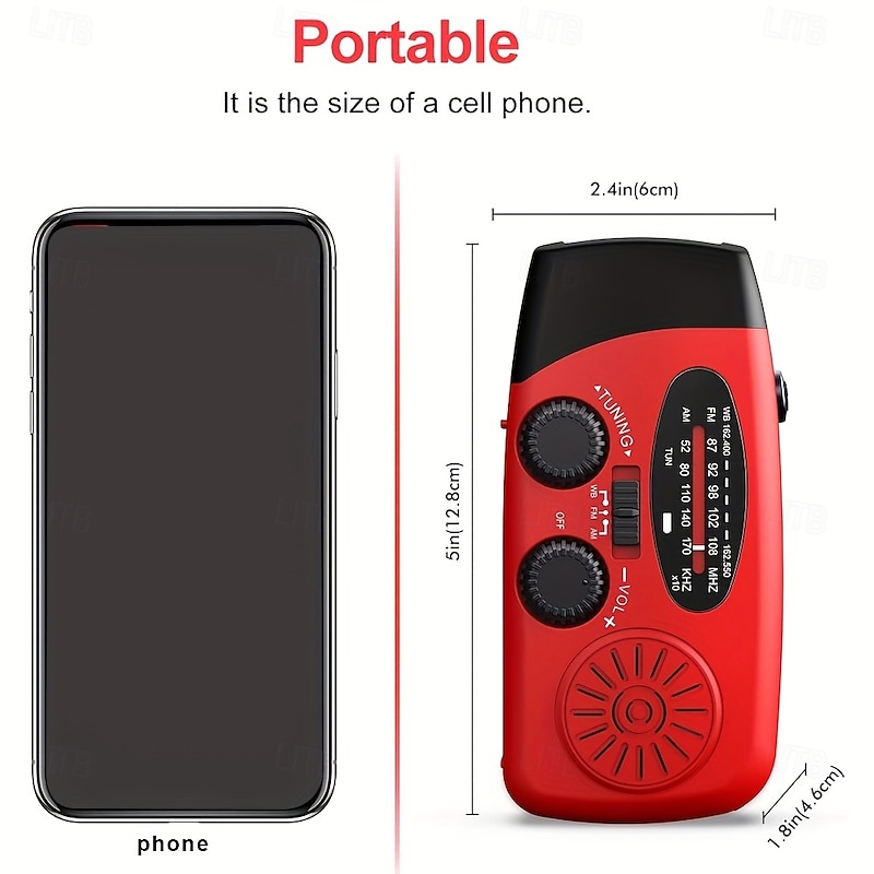 Emergency Radio 276 FM/CD/TTY - 7-Day AM/Noaa Weather Forecast 4-Hour Runtime Dual Band (VHF/UHF) with 18650 Lithium Battery Portable Handheld Radio for Camping Hiking Emergency Preparedness2