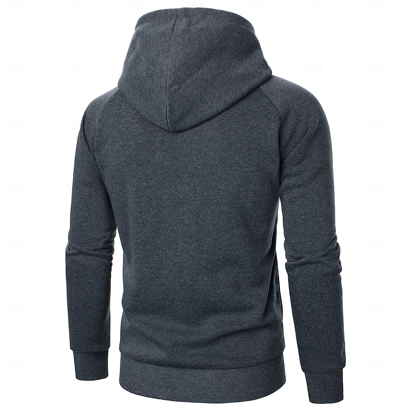 Men's Hoodie Sweatshirt Full Zip Hoodie Black Navy Blue Dark Gray Hooded Plain Zipper Sports & Outdoor Daily Streetwear Cool Casual Workout Fall Clothing Apparel Hoodies Sweatshirts3