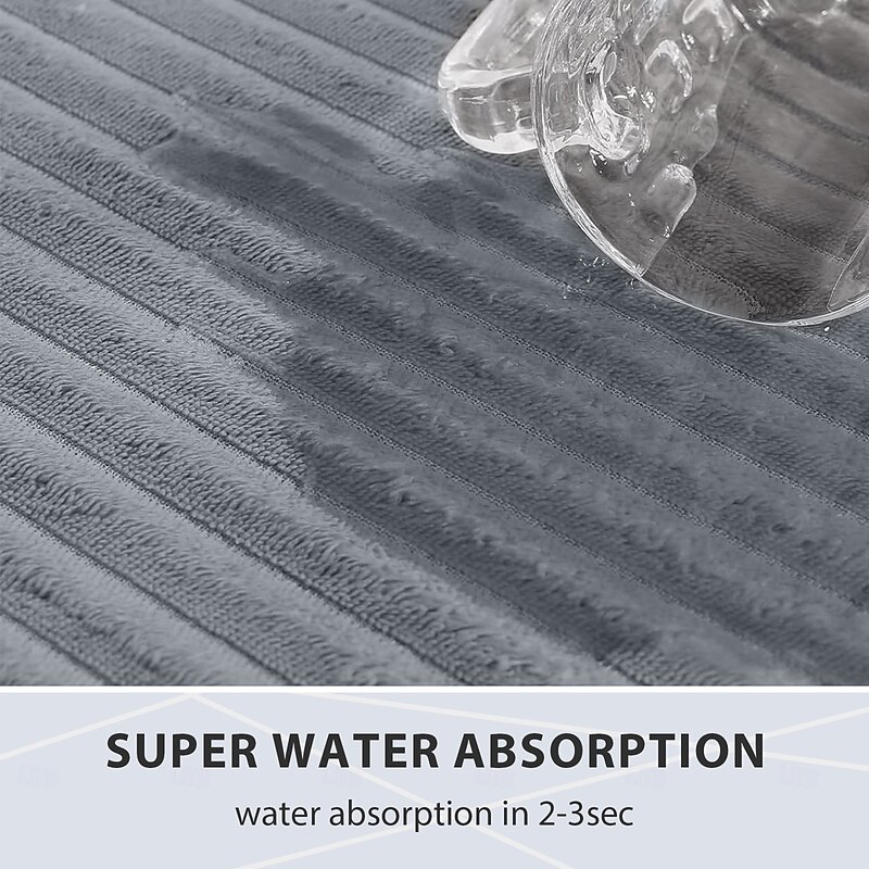 Ultra Soft Bath Mat Charcoal Infused Memory Foam 17" x 24", Bath Rugs for Bathroom Non-Slip, Thick & Water Absorbent Bathroom Rugs, Room Accessories Shower Floor Mat, Washable4