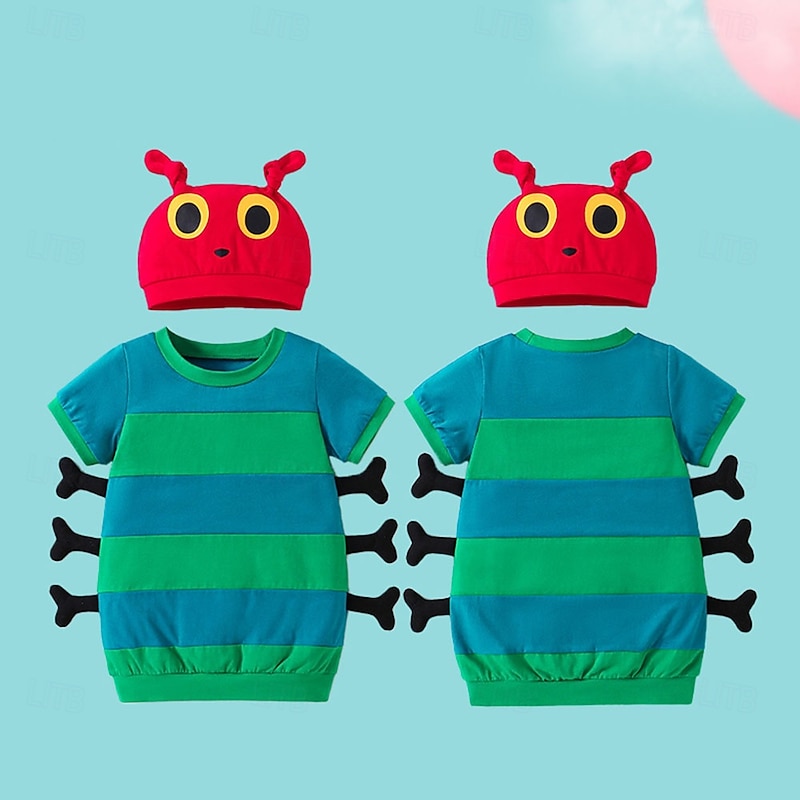 The Very Hungry Caterpillar Outfits Costume Storybook Characters Cartoon Movie Cosplay for Boys' Girls' Kid's Halloween Carnival World Book Day Performance Educational Dress Up School Event Dress Up