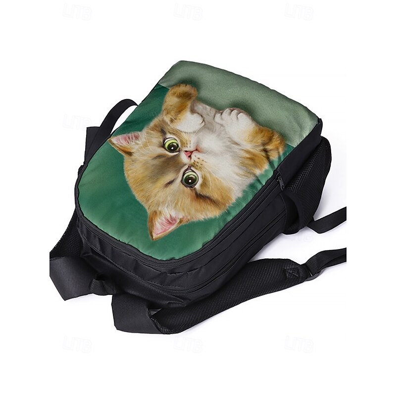 Kid's Cute Kitten Print Double Layer Design Backpack by Kayomi Harai- Large Capacity Kids School Bag for Elementary School, Daily Use and Outdoor Activities4