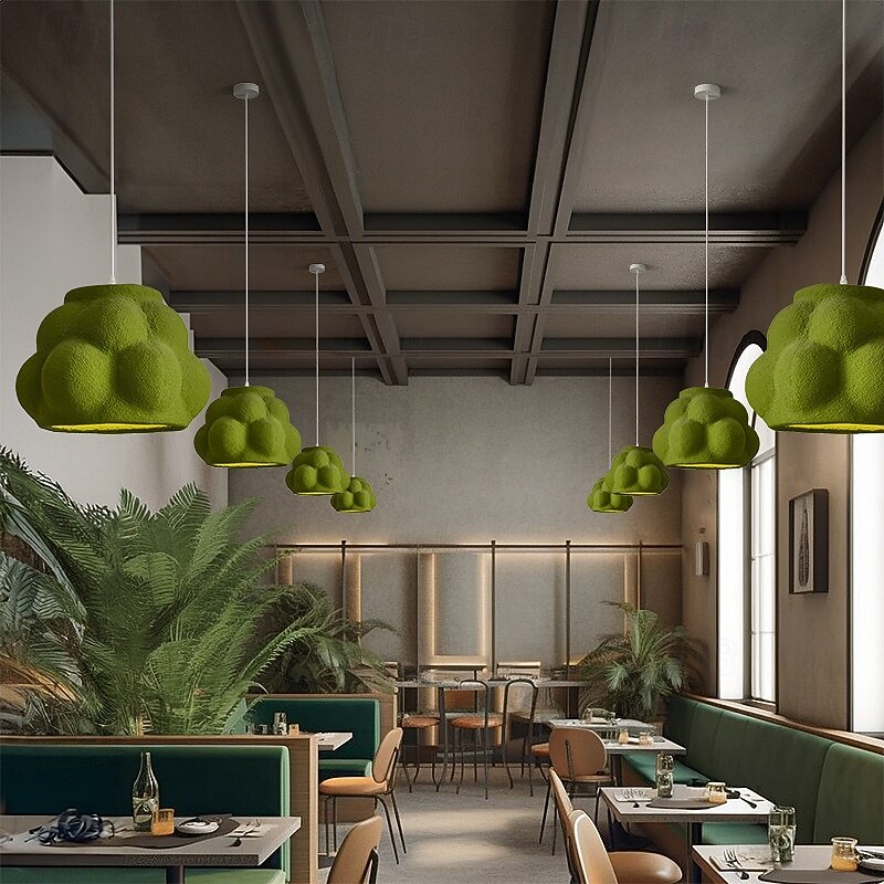 Cloud Wabi Sabi Pendant Light, 28cm Height, Warm White White Light, E26 E27, Adjustable Chain