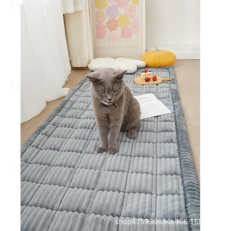 Lazy Soft Sofa Cover For Dogs Box Cushion Flannel Breathable Pet Mat Non-slip Couch Cover Pet Friendly4