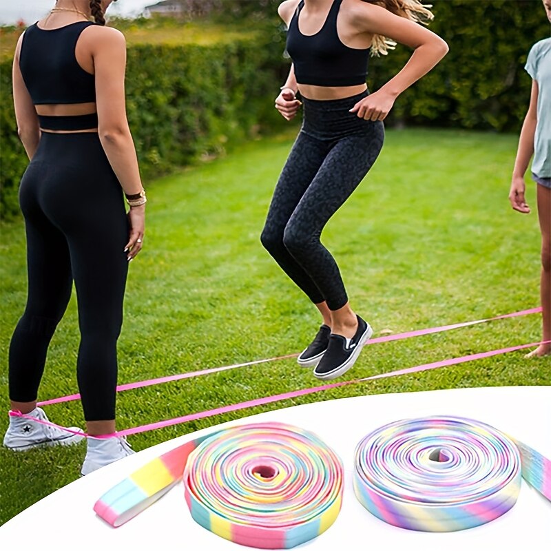1pc Vibrant Multi-Color Jump Rope 118.11 Long Elastic Long Jump Rope for Fitness and Exercise Ideal for Family Parties and Workouts Exercise EquipmentVibrant Jump RopePolyester Fiber Rope Jump