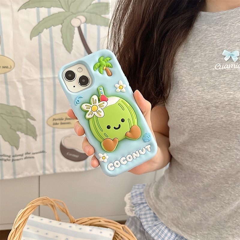 Phone Case For iPhone 16 Pro Max Plus 15 14 Pro Max Plus 13 Pro Max Back Cover Kickstand Shockproof 3D Cartoon Silicone3