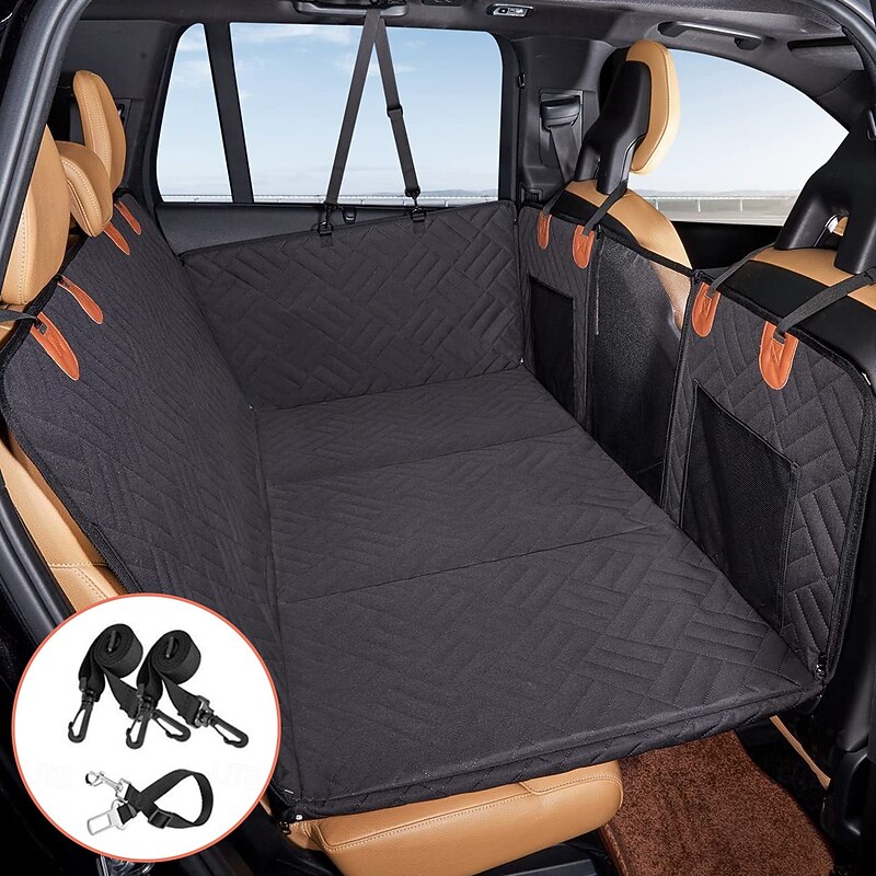 Dog Car Seat Cover for Toyota Tacoma Pet Seat Protector Waterproof Backseat Pet Mat Foldable Back Seat Extender Non-Slip Travel4