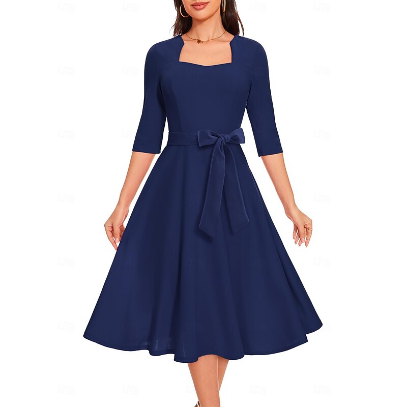 Retro Vintage 1950s Rockabilly Cocktail Dress Swing Dress Flare Dress Fancy Dress Women's Halloween Carnival Vacation Homecoming Party & Evening Adults Dress Spring & Summer3