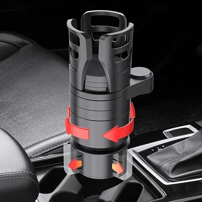 4 in 1 Multifunctional Universal Insert Car Cup Holder Double Layer Drink Organizer for Vehicle Interior Water Bottles Coffee Mugs Cans and Accessories Storage4
