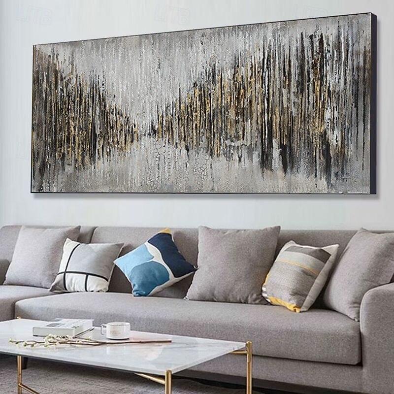 Handmade Oil Painting Acrylic Canvas Wall Art Decoration Modern Light Luxury Grey Abstract Texture for Home Decor Rolled Frameless Unstretched Painting3