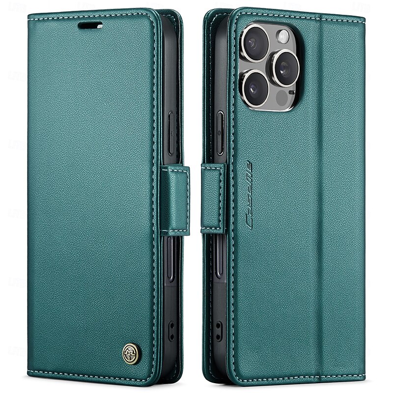 Phone Case For Apple AirTag iPhone 17 Air iPhone 16 15 14 Pro Max Plus iPhone 16e iPhone 13 12 11 Pro Max Mini Flip Cover Full Body Protective Kickstand Card Slot TPU PU Leather