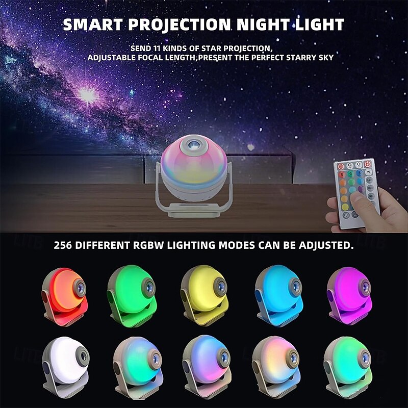 Galaxy Star Projector with Speaker 256 Modes LED Night Light for Kids and Adults APP/Remote Control 360 Rotate Perfect Room Decor & Gifts Aurora Projector4