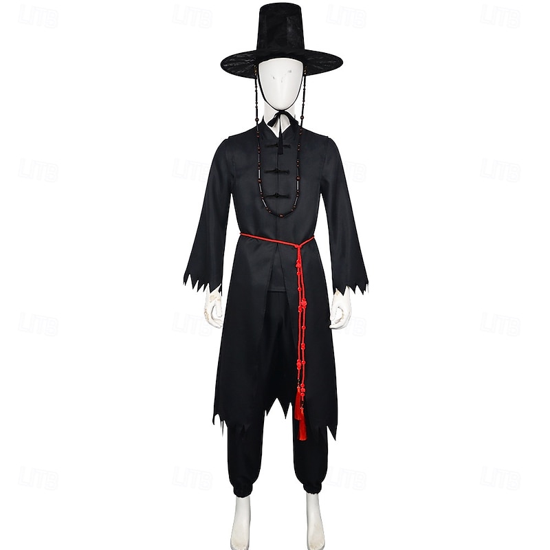 Korean Idol Inspired Pop Star Hanbok Halloween Group Couples Costumes Fancy Dress Korean Traditional Virtual Idol Movie Cosplay for Couple's Men's Women's Kid's Adults' Halloween Carnival Performance3